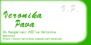 veronika pava business card